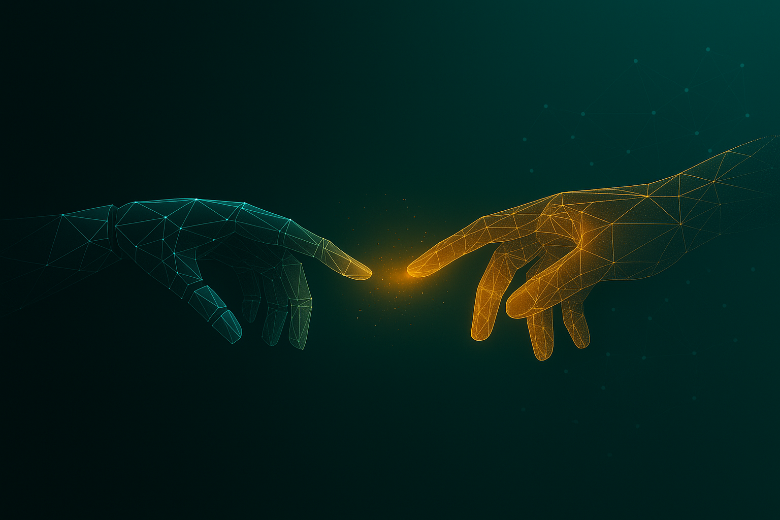 Futuristic AI and creative collaboration